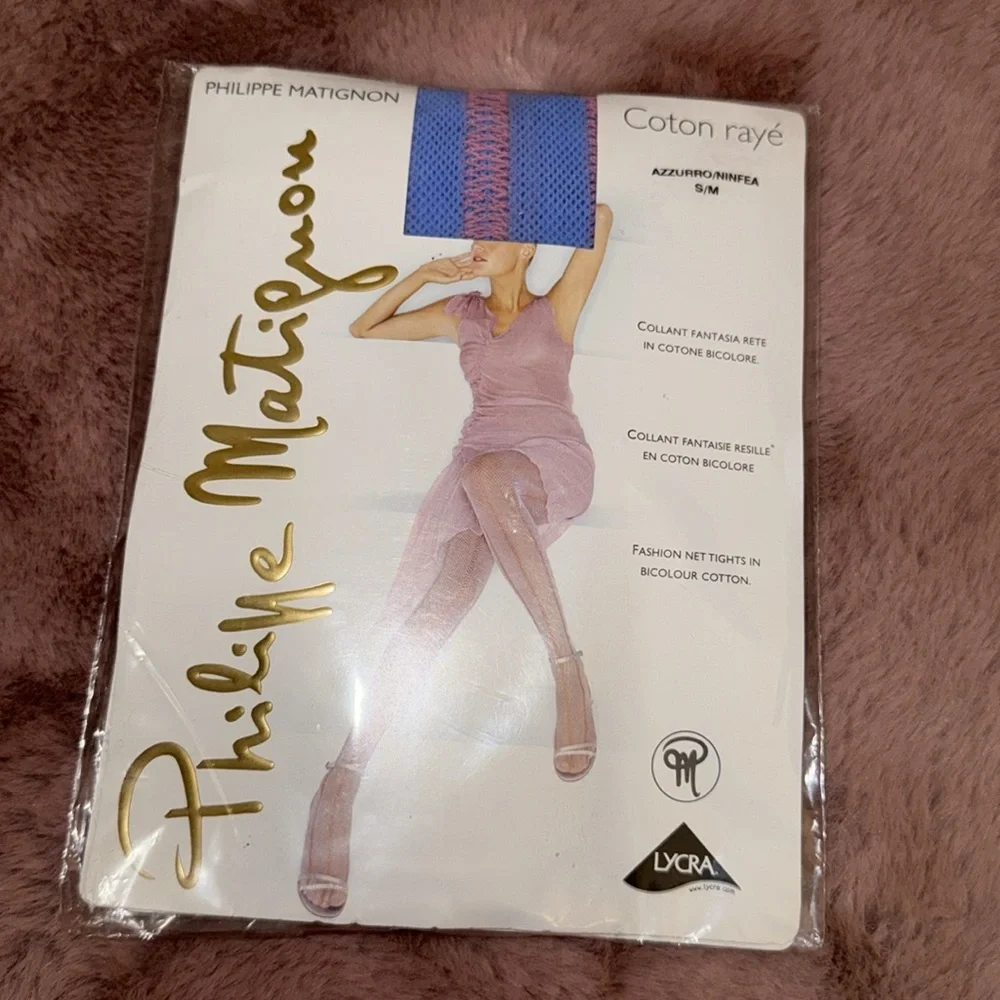 Philippe Matignon Fashion Net Tights In Bicolor‎ Cotton